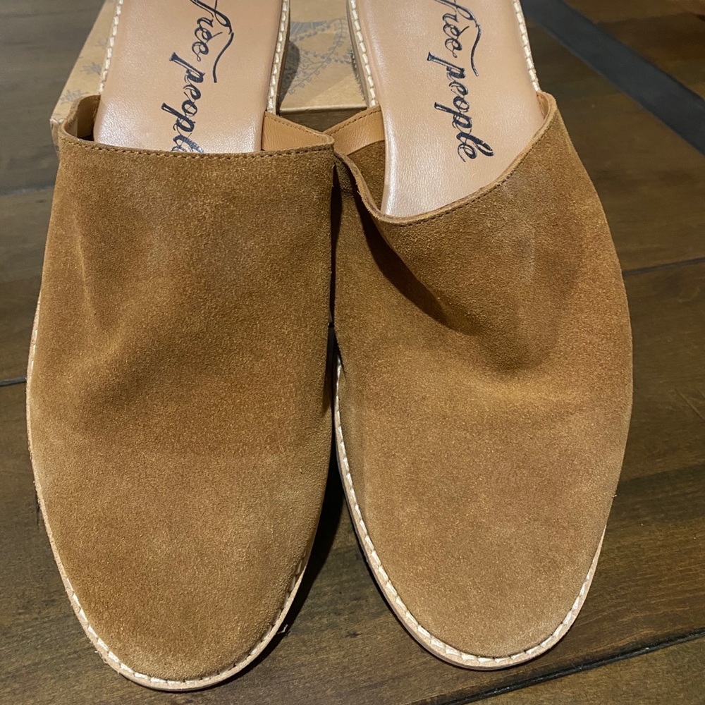 Free People suede mules